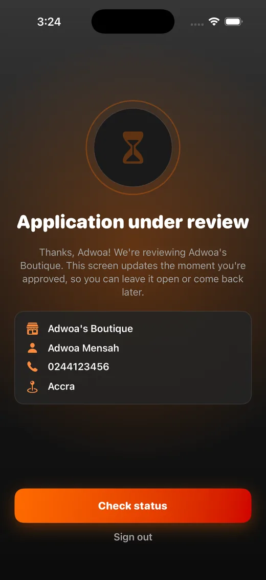 AgesSync application status